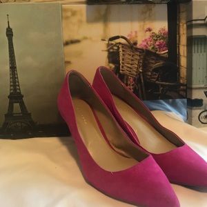 Hot Pink Suede Pumps